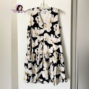 Nine West Drop Waist Ruffle Above Knee/Mini Dress Size XS